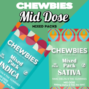 CHEWBIES Mid Dose Mix Pack – Indica THC Gummies