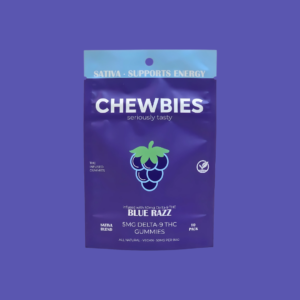 chewbies gummies blue razz – sativa thc gummies